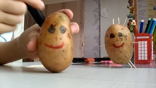Ідея простої поробки для дітей з картоплі Простая идея поделки для детей из картошки