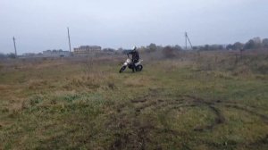 Бернаут на питбайке