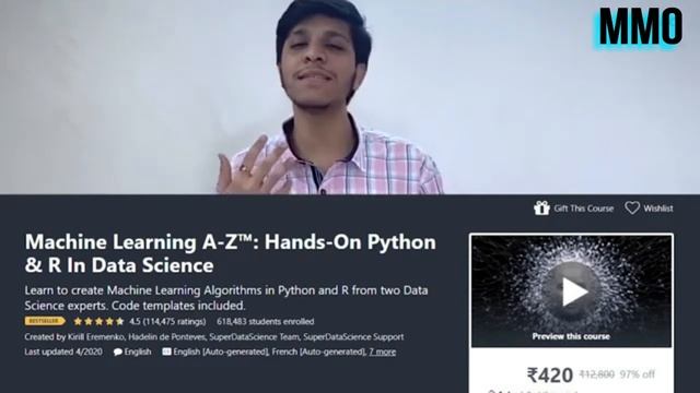 Machine Learning A-Z™: Hands-On Python & R In Data Science