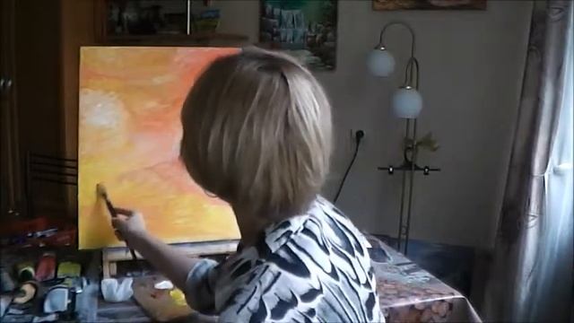 Энергетическая живопись.  Солнечное сплетение. Ч.2