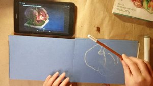 Как рисовать просто? Рисуем тыкву сухой пастелью