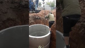 Установка канализационных колец