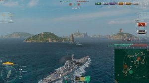 Мир кораблей, World Of Warships, бой на Линкоре  Владивосток.