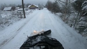 Нас замело...Выпало Много снега...Уборка снега снегоотвалом на квадроцикле РМ-800