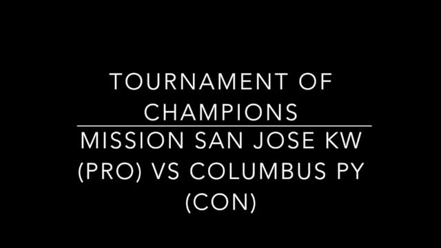 Mission San Jose KW vs Columbus PY TOC 2016 Octos смотреть онлайн