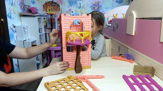 NikaLife Ника собирает Дом Enchantimals Данессы Оленни