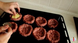 Мясные ватрушки ☆  Котлеты с овощами и сыром