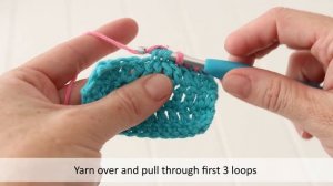 How to crochet the "Invisible decrease 3 stitches at once" (sc3tog)