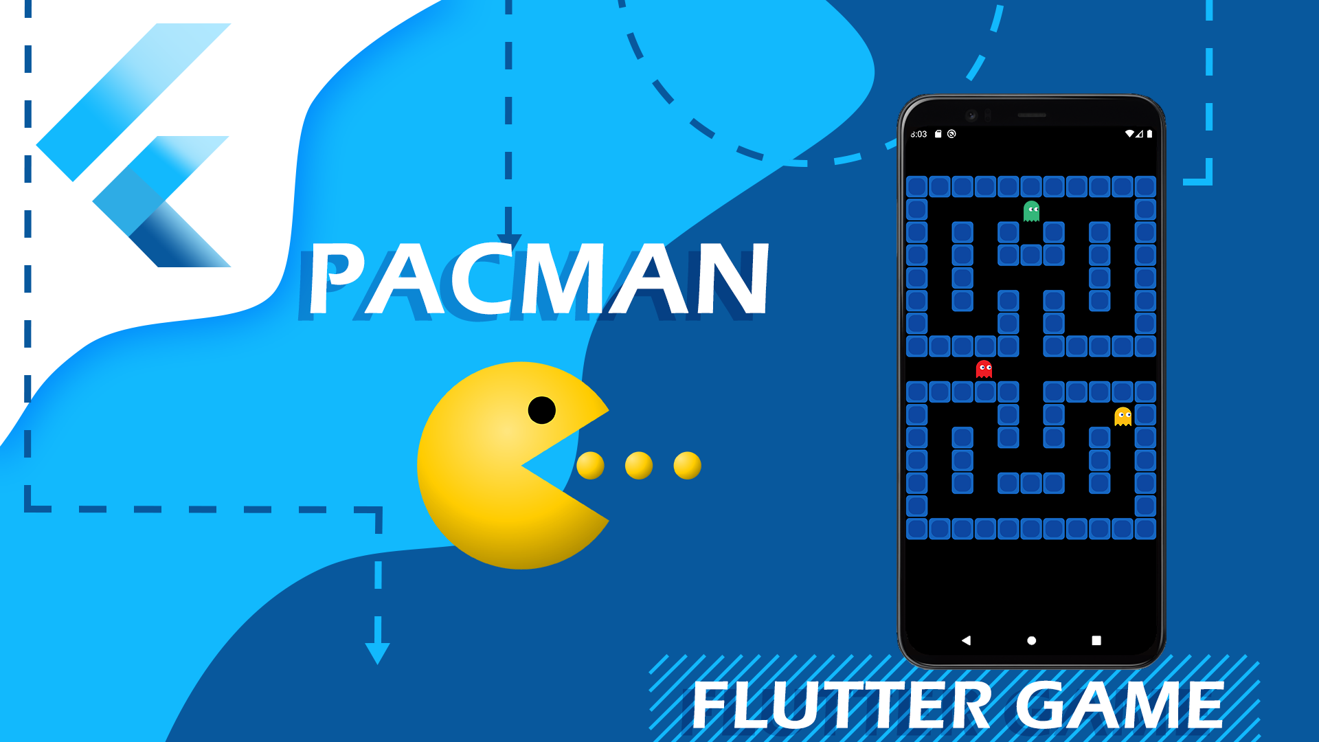 Flutter games. Flutter игра. пакман на андроид.