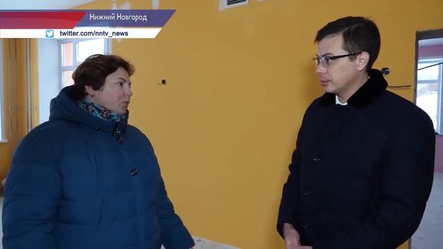 Строительные работы в детском саду на улице Верховой завершены на 90%