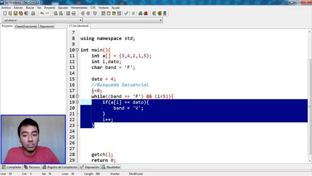53. Programación en C++ || Búsquedas || Búsqueda Secuencial en un arreglo смотреть онлайн