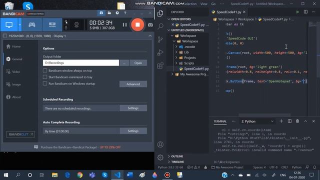 Python SpeedCode #1: GUI