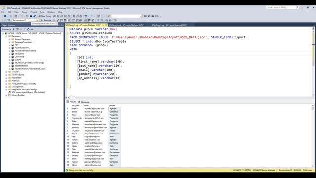 How to Load JSON File to SQL Server Table by using TSQL in SSMS - TSQL Tutorial 2021- SQL Server