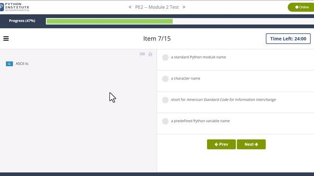 Python Essentials 2 Module 2 Test with explanation