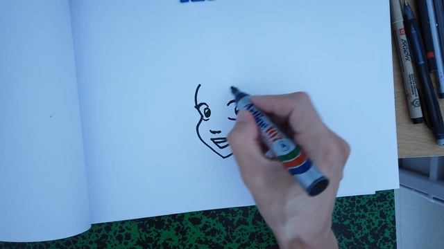 ? How to draw a face in 60 sec [Drawing Cartoon Girl - Tutorial] смотреть онлайн