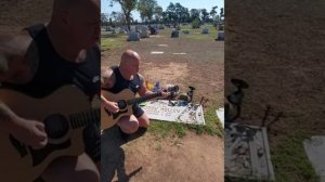 Buddy Holly birthday tribute. Gravesite. Lubbock Texas