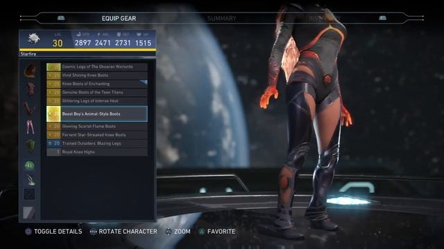 Injustice 2 Level 30 Starfire NEW Epic Gear, Shader & Ability Showcase смотреть онлайн