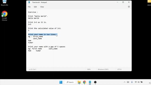 Exercise 1 : Print the given Statements on screen || Java Tutorial смотреть онлайн