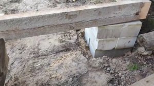 баня из топора/начал делать себе каркасную баню ч.1 фундамент