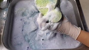 Gallon of Lavender Pinesol & Lots of Comet and Ajax crumbles Paste ASMR