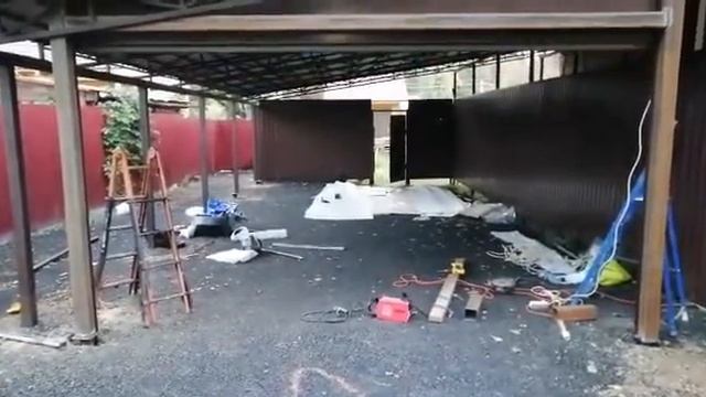 Установка рулонных ворот (рольворот) на въезд.