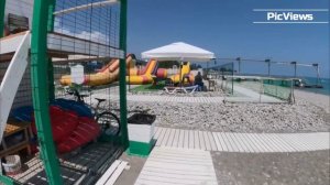 Погода в Сочи Лазаревское сегодня 15 июня 2024. Пляж Спортивный. Какое море. Краснодарский край