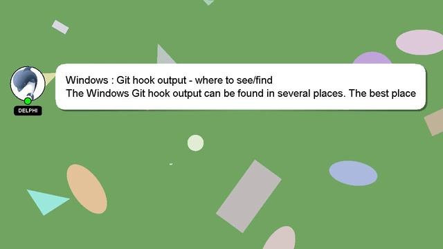 Windows : Git hook output - where to see/find смотреть онлайн