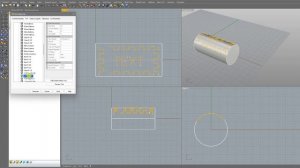 Rhino 7 + RhinoCam, фрезеровка детали, гравировка нанесенного текста и векторов на 4-ой оси.