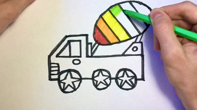Учимся Рисовать Машину и Грузовик | Раскраска Для Детей, Учимся Рисовать - FUNLEAR - 車和卡車|兒童圖畫書,學習繪