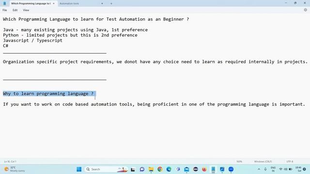 Java Programming Language for Test Automation смотреть онлайн