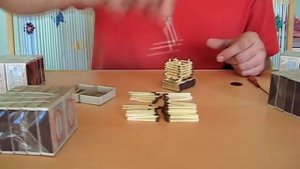 делаем домик из спичек - основание, часть первая