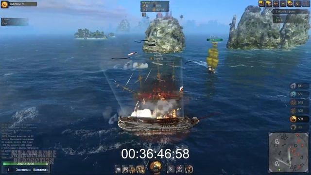 КАК БЫСТРО ЗАРАБОТАТЬ МНОГО ЗОЛОТА! - World of Sea Battle смотреть онлайн
