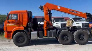 Движуч. Отгрузка Седельного тягача КАМАЗ 53504 с КМУ Hangil HGC 986