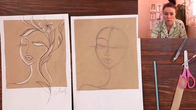 Рисуем вместе Fashion sketch на тему Фон - Контекст I Обучение рисованию I
