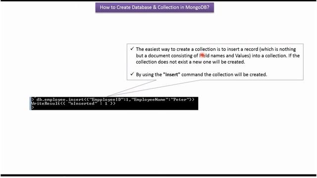 How to Create the Database and Collection in MongoDB? | MongoDB Tutorial for Beginners