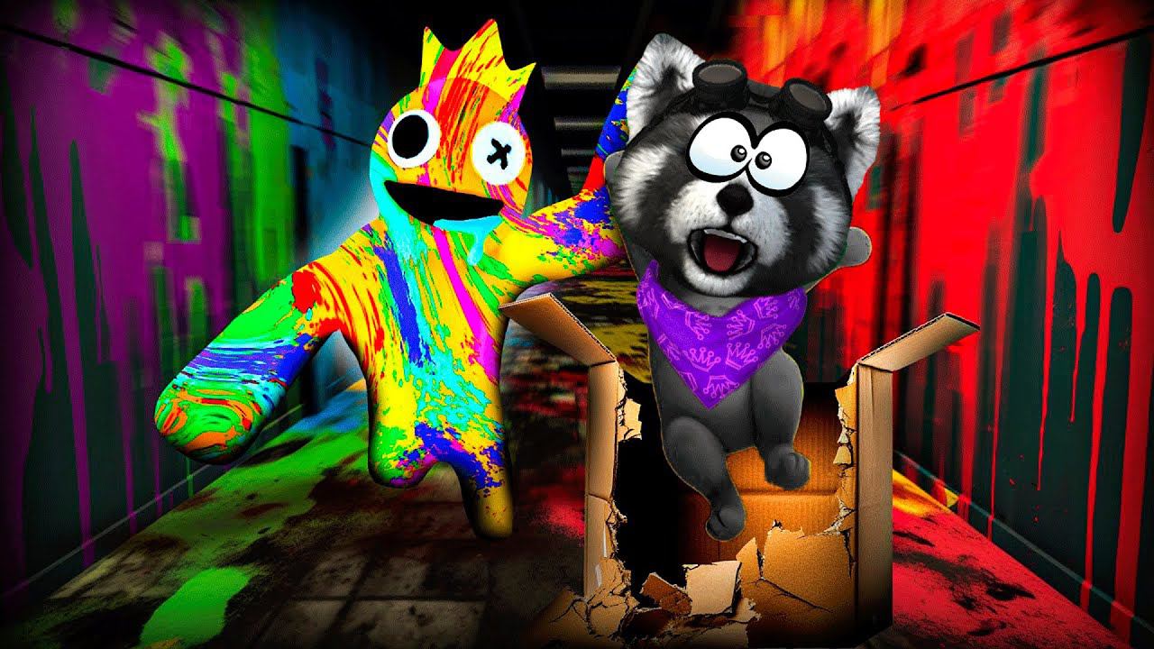 Играем в РАДУЖНЫЕ ДРУЗЬЯ 3 Rainbow Friends Chapter 3 ЕНОТИК СТИВ и @AmaiQT смотреть онлайн