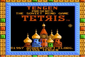 тетрис ( TETRIS ) строительная игра с пляшущими человечками Dendy Денди NES Nintendo Famicom