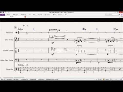 "The Pink Panther Theme" Henry Mancini sibelius guitar cover in Em смотреть онлайн