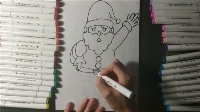 Как Нарисовать Санта Клауса | С Новым Годом смотреть онлайн