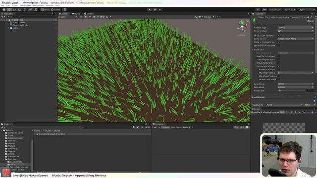 Texture2DArrays and Learning Substance Designer Grass! Flower Field 3 | Unity Game Dev Livestream