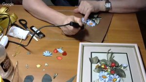 Мастер класс. Картина "Ромашки" часть 3