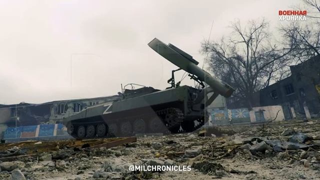 Работа самоходной реактивной установки УР-77