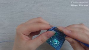 ВЯЗАНИЕ С ПАЙЕТКАМИ | Простейшая Косметичка Клатч