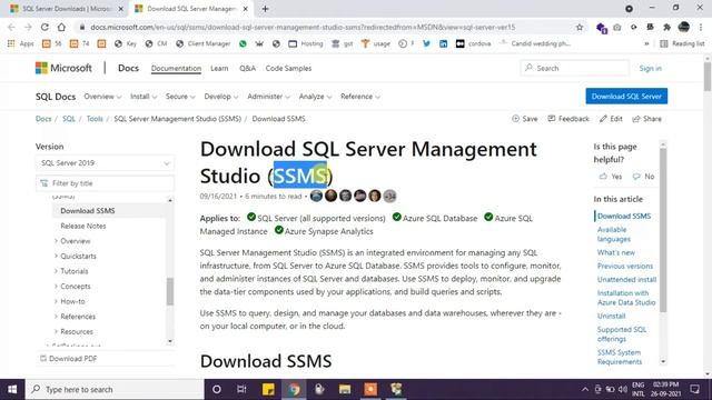 SQL Server 2019 Express Installation and SQL Server Management Studio(SSMS) Installation [Tamil]