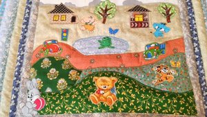 Как сшить детское, лоскутное одеяло.