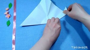 Подарочный пакет из листа бумаги А4  своими руками в стиле оригами.