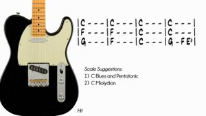Rock N Roll Blues In C Major _ Guitar Backing Track )