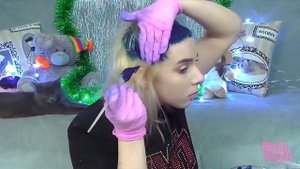 ПЕРЕХОД из СИНЕГО в ГОЛУБОЙ !??/ ОМБРЕ ОДНИМ ЦВЕТОМ/ollin matisse color /Ombre hair /RolaRoys