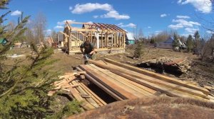 Открытая стропильная система на свесах. Особенности | Каркасный дом своими руками с нуля #4