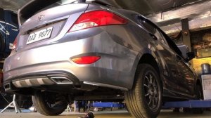 Full exhaust system on a 2017 Hyundai Accent